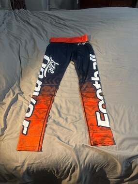 XLUSION Love Denver Football Leggings Navy Orange Size M